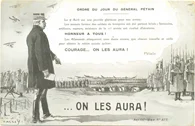 Dagorder van Pétain op 9 april 1916 - "We zullen ze krijgen"<br />(Bron: internet)